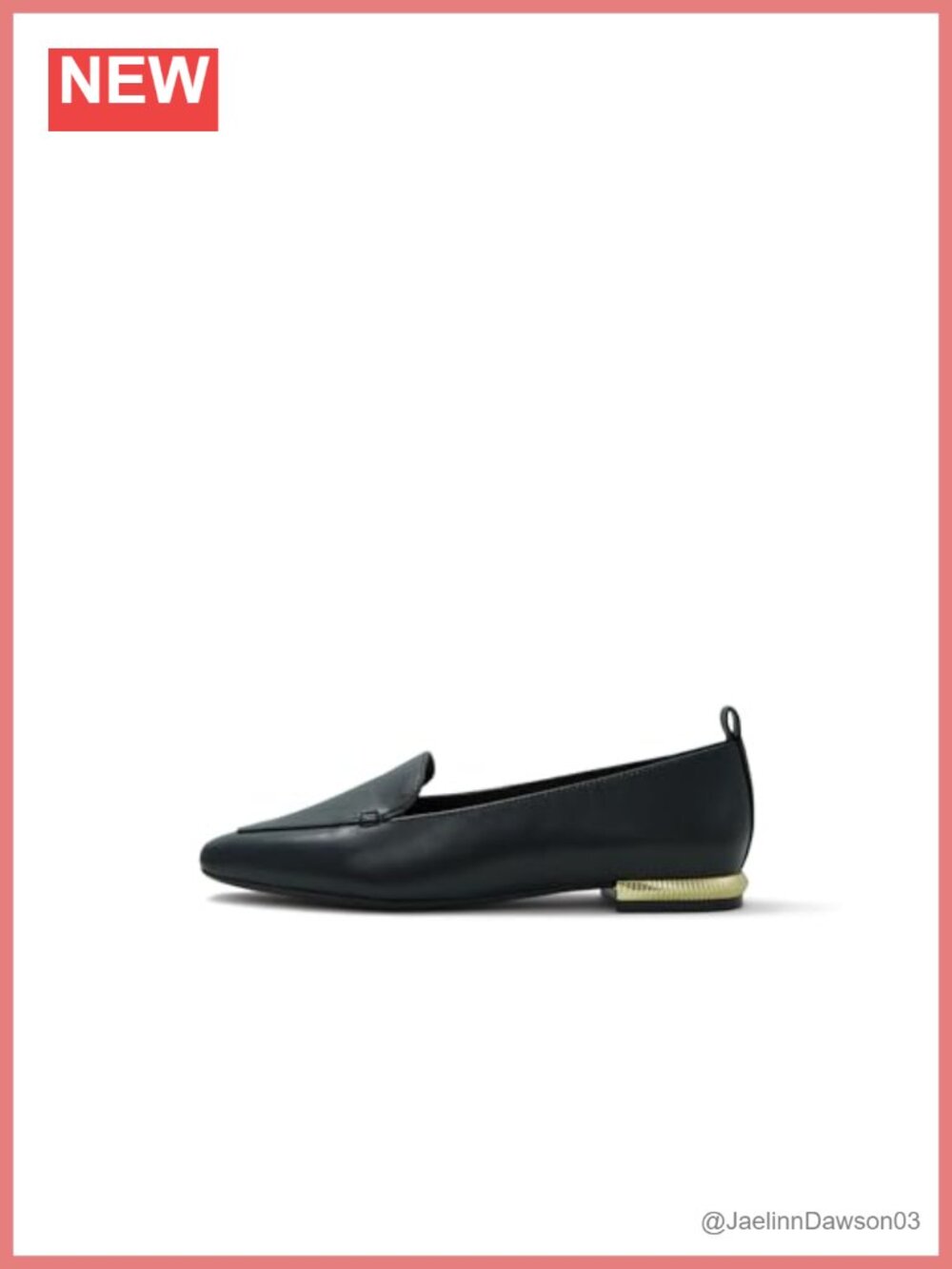 Women's Leather Slip-On Loafers Square Toe Flats Casual